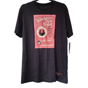Supernatural Winchester Bros Rock Salt Graphic Tee Black Medium CultureFly NWT